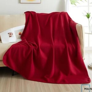NWT Red Plush Throw Blanket